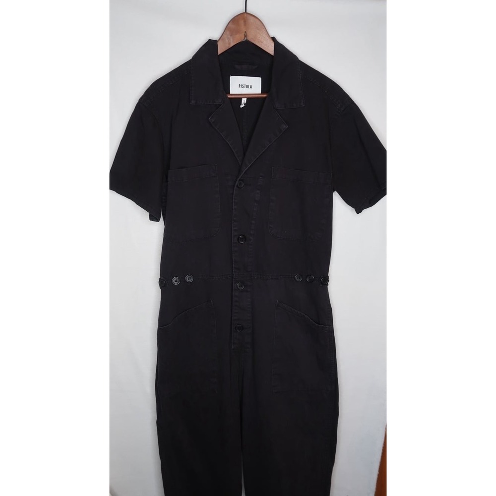 Pistola Grover Short Sleeve Field Suit Black Jumpsuit Womens M Utility Outdoor